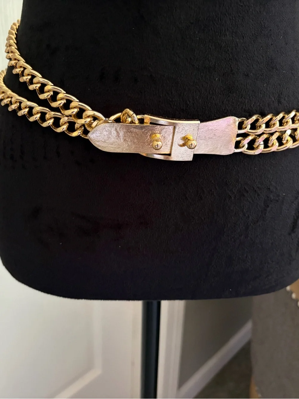 Gold Double Chain Belt with Buckle